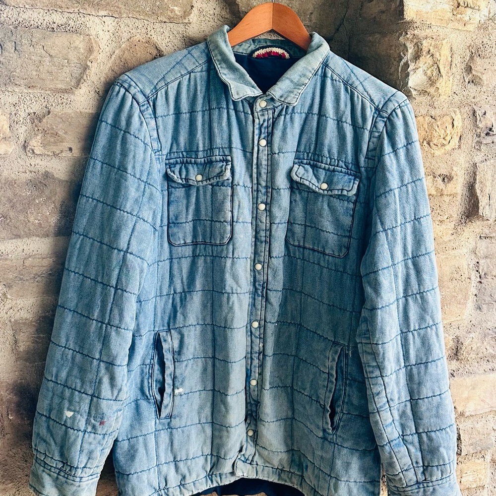 The Indigo Kintsugi Quilted Denim Jacket
